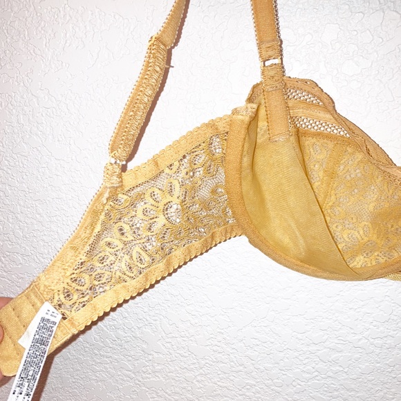 FREE PEOPLE Intimately Daisy Lace Bra GOLDENROD SZ: 34DD (34E) - Picture 8 of 11